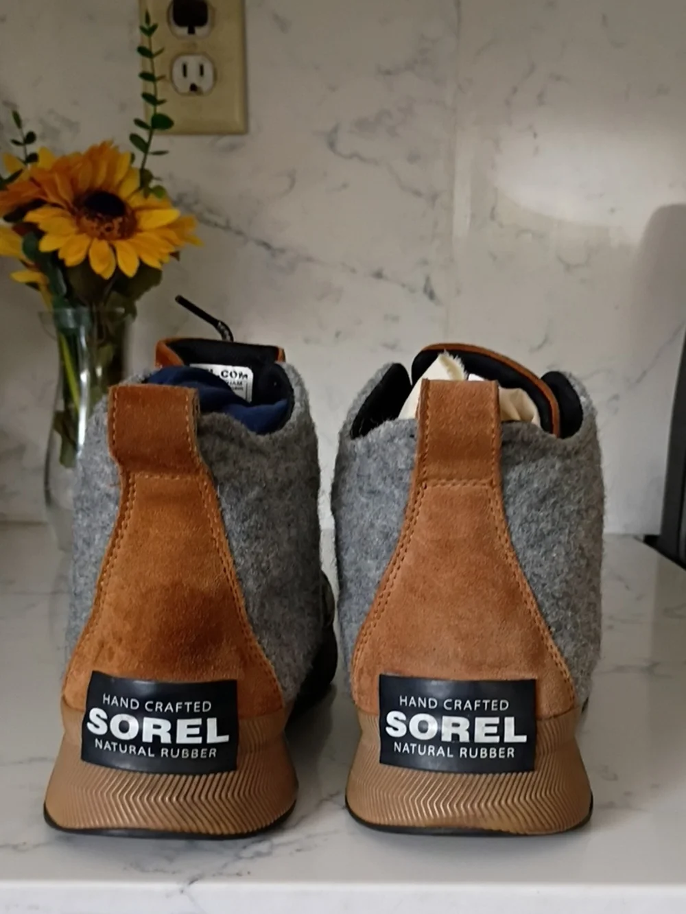 Sorel Waterproof Tan, Gray & Black Lace-Up Boots